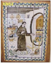 Artesanas Mexicanas Ceramica Majolica Talavera Mural de Azulejos<br>San Pascual Bailon