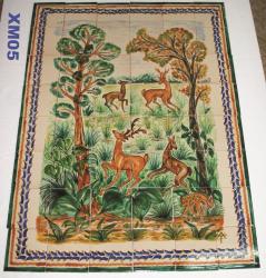 Artesanas Mexicanas Ceramica Majolica Talavera Mural de azulejos venados