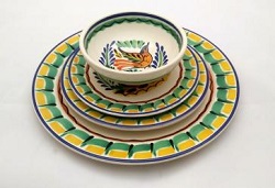 Artesanas Mexicanas Ceramica Majolica Talavera Vajilla Pajaro<br>Abierta<br>Amarlla-Verde