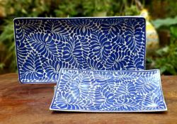 ceramic-trays-blue-talavera-mayolica-handpainted-gto-mexico-tableware